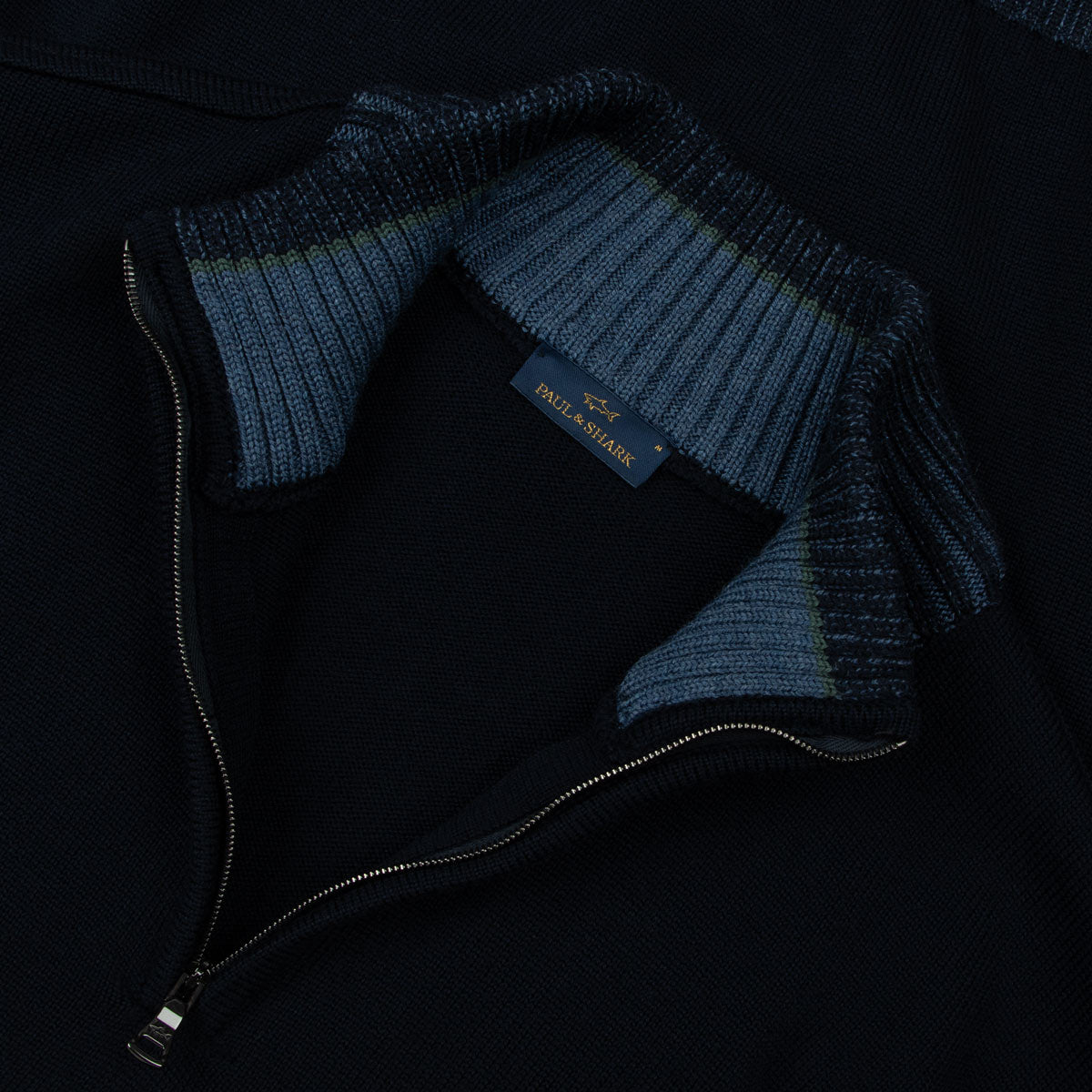 Paul & Shark - Navy Soft Cool Touch Half Zip Wool Sweater KNITWEAR Paul & Shark