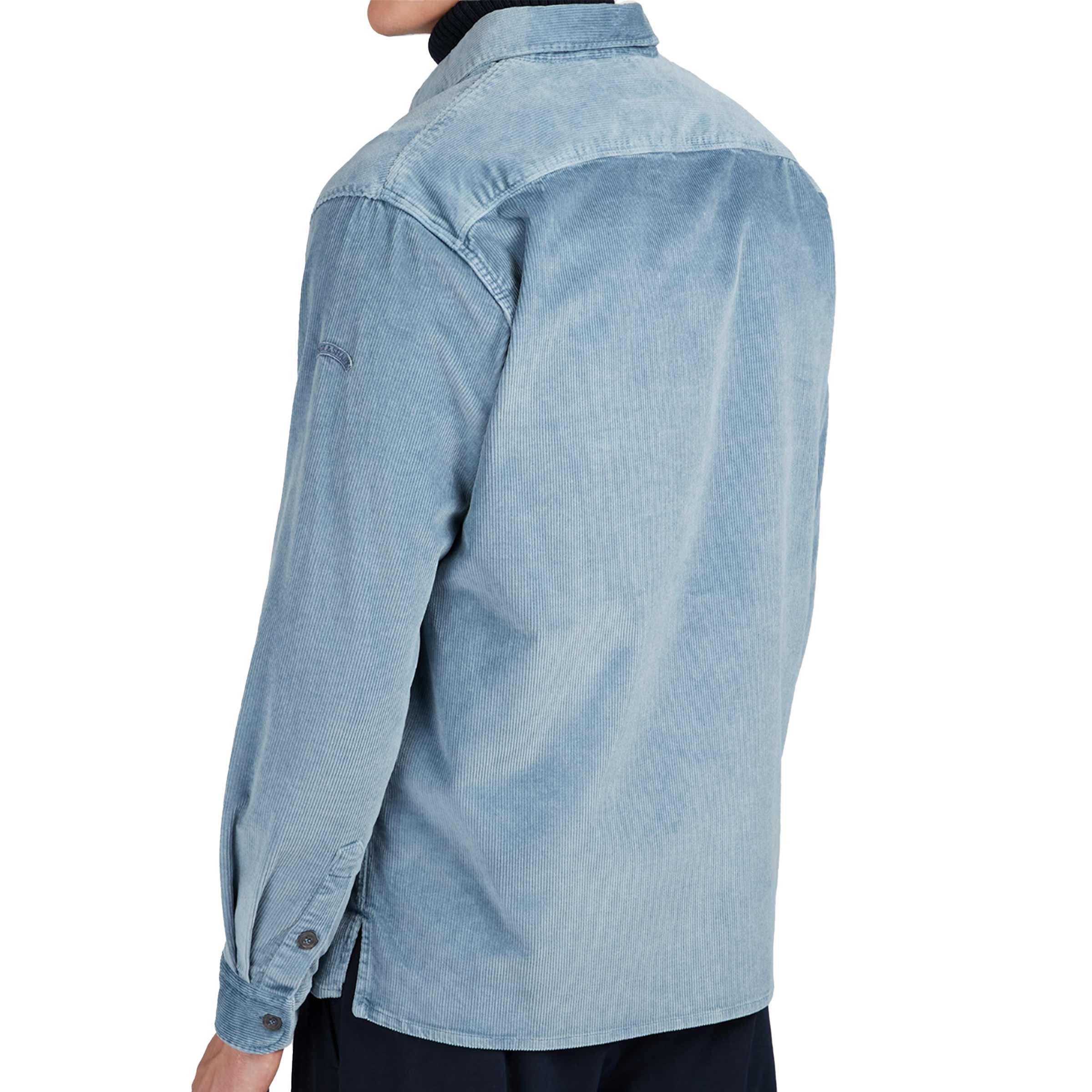 Paul and Shark - Flint Blue Velvet Cordurory Overshirt L/S SHIRTS Paul & Shark
