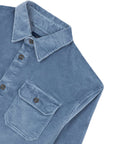 Paul and Shark - Flint Blue Velvet Cordurory Overshirt L/S SHIRTS Paul & Shark