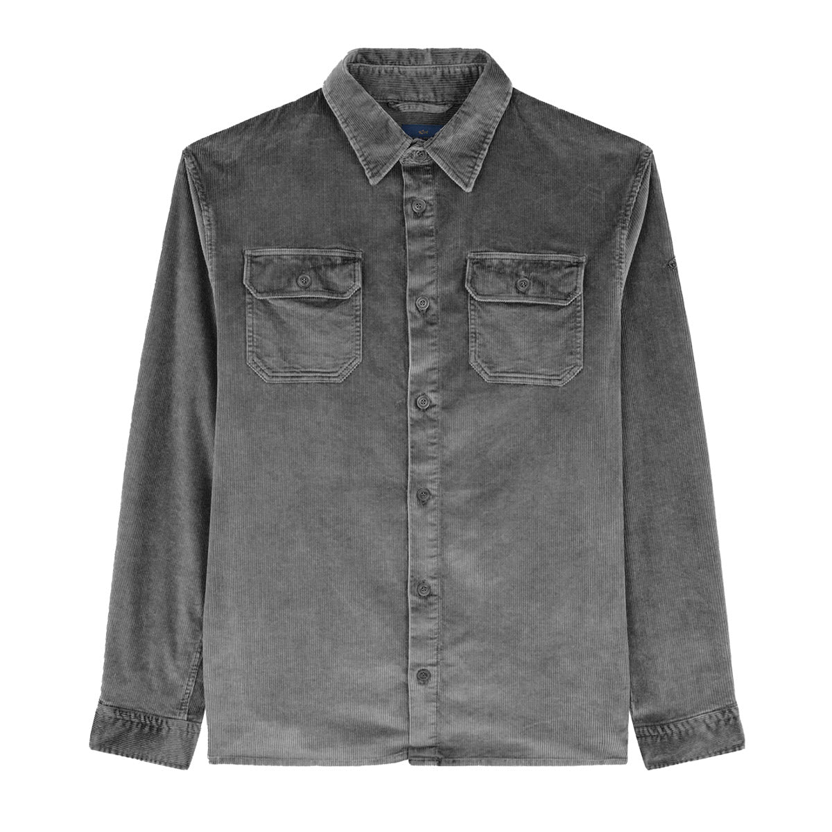 Paul & Shark - Grey Velvet Cordurory Overshirt L/S SHIRTS Paul & Shark