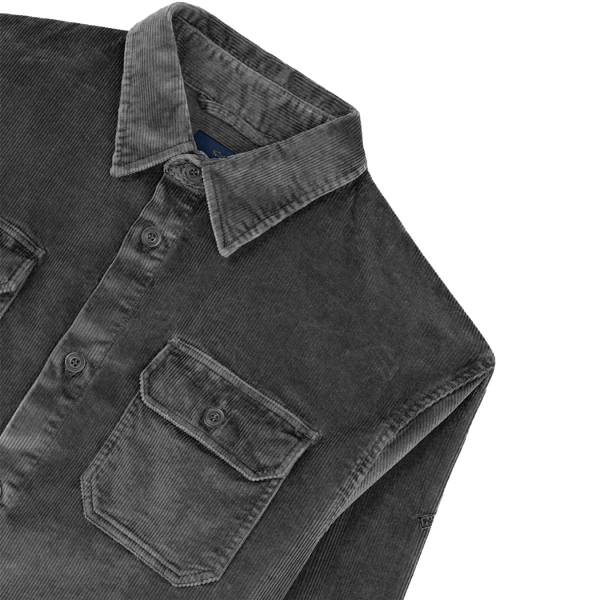Paul & Shark - Grey Velvet Cordurory Overshirt L/S SHIRTS Paul & Shark