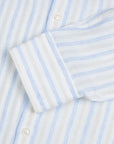 Paul & Shark - Beige and White Striped Soffio Linen Long Sleeve Shirt L/S SHIRTS Paul & Shark