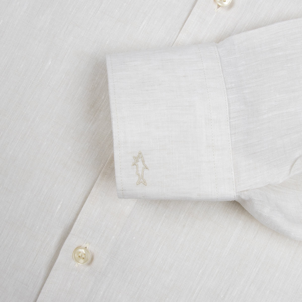 Paul &amp; Shark - Light Beige Soffio Linen Long Sleeve Shirt L/S SHIRTS Paul &amp; Shark