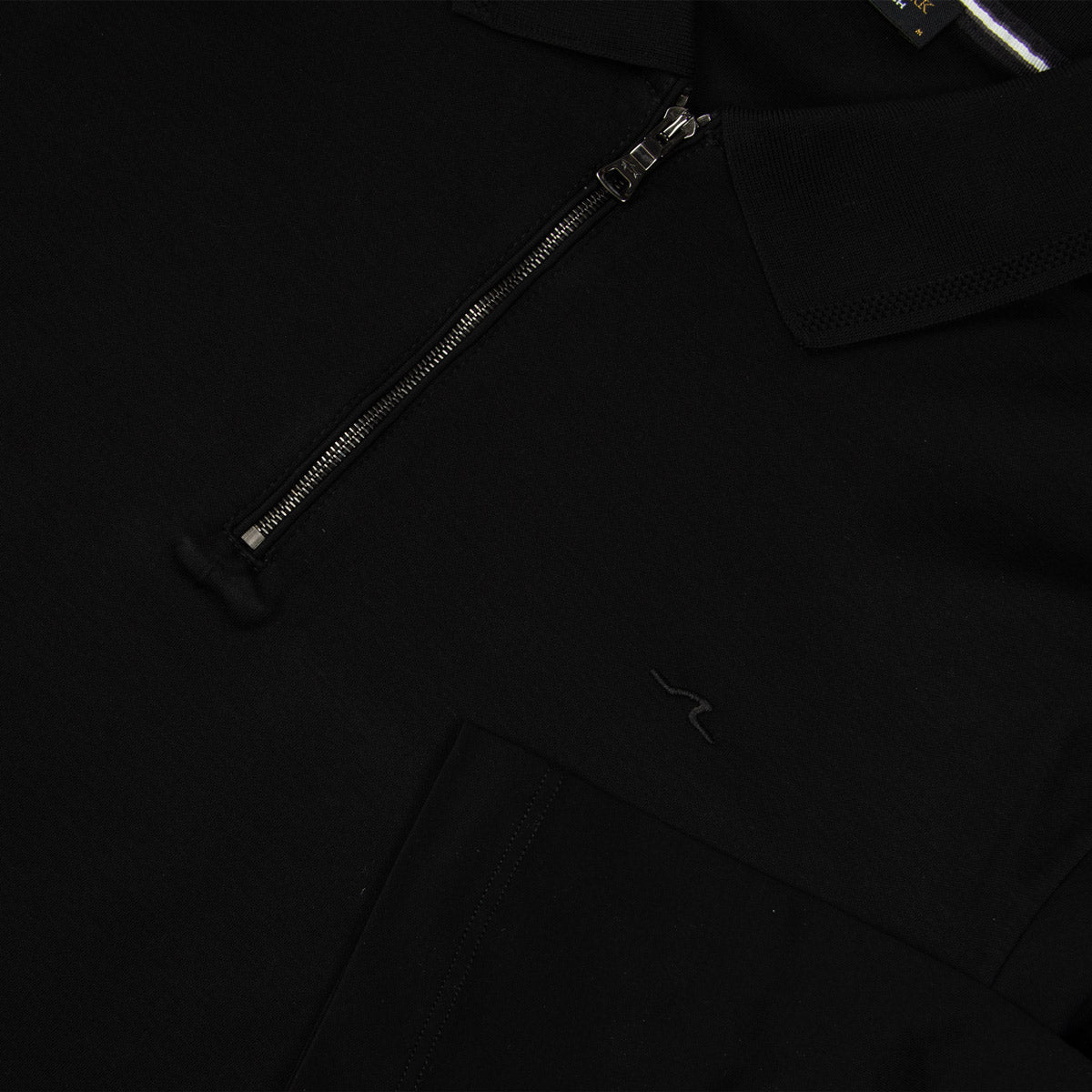 Paul &amp; Shark - Black Aqua Touch Long Sleeve Eyptian Cotton Zip Neck