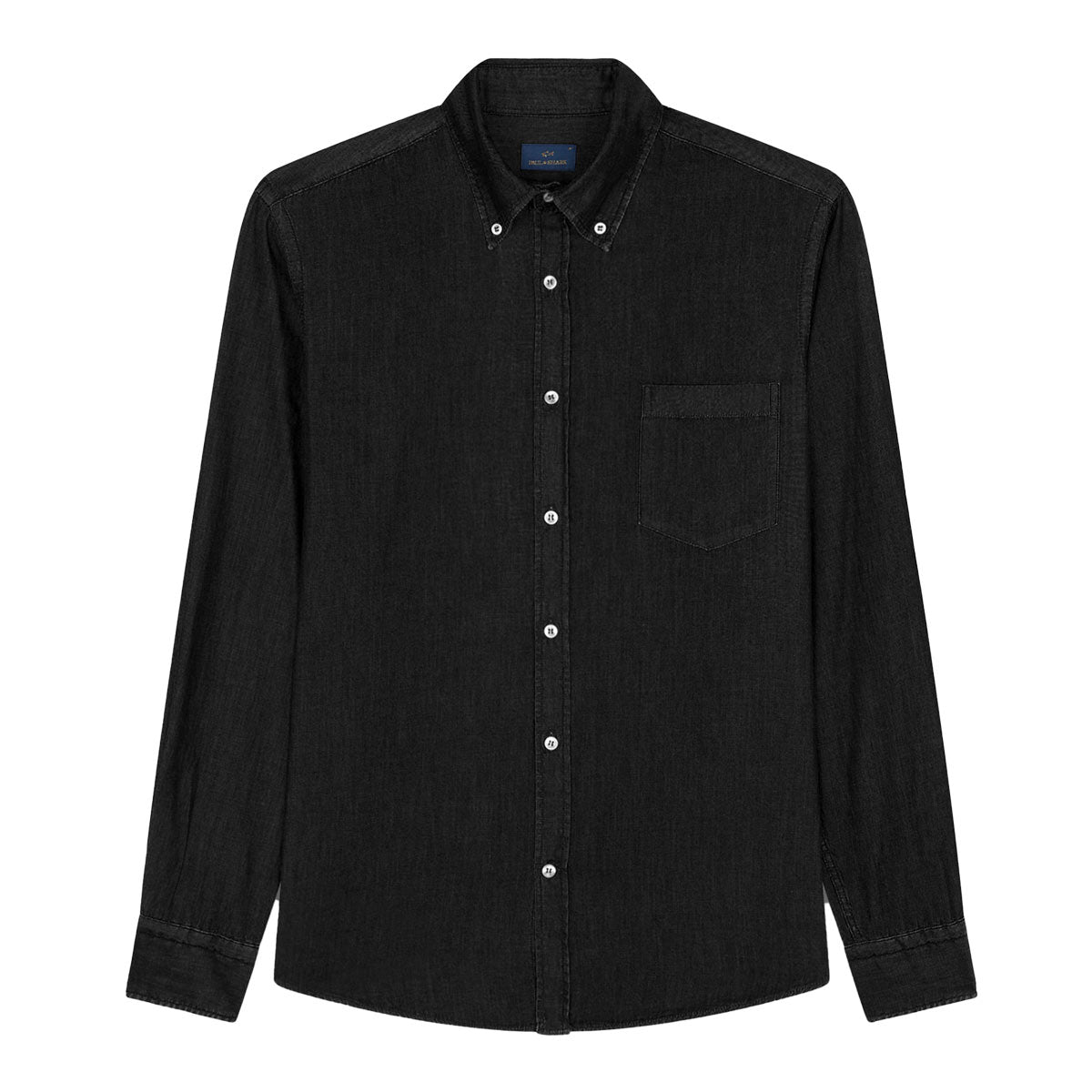 Paul & Shark - Black Egyptian Cotton Denim Shirt L/S SHIRTS Paul & Shark