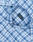 Paul & Shark - Blue & White Check Long Sleeve Cotton Shirt