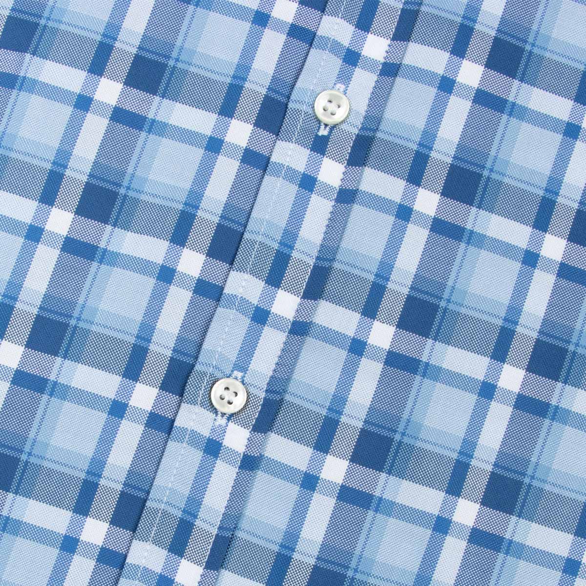 Paul &amp; Shark - Blue &amp; White Check Long Sleeve Cotton Shirt