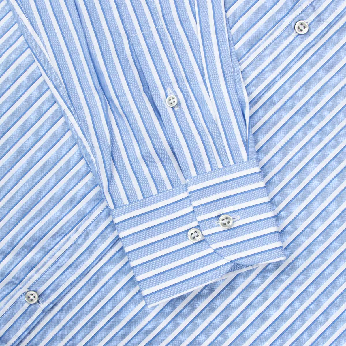 Paul &amp; Shark - Blue Striped Oxford Cotton Long Sleeve Shirt L/S SHIRTS Paul &amp; Shark