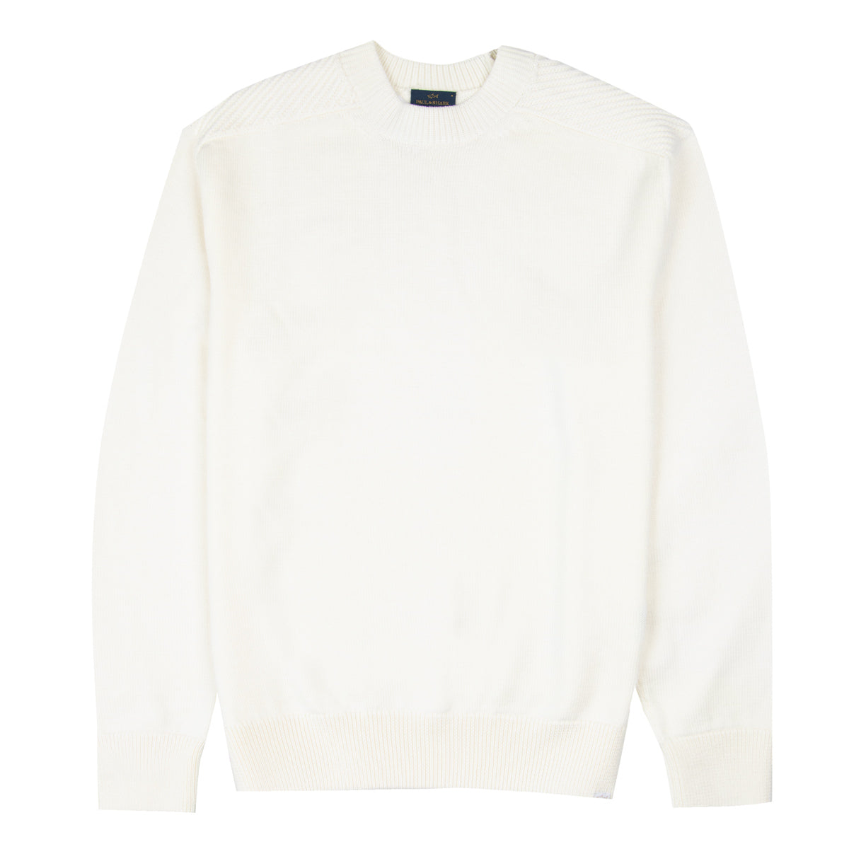 Paul & Shark - Cream Virgin Wool Sweater KNITWEAR Paul & Shark