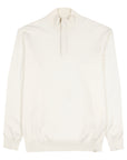 Paul & Shark - Cream Summer Wool Zip Neck Sweater KNITWEAR Paul & Shark