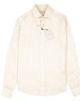 Paul & Shark - Tan Riveria Pure Linen Long Sleeve Shirt L/S SHIRTS Paul & Shark