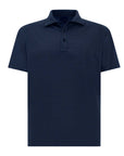 Paul & Shark - Navy Double-Mercerised Cotton Polo shirt S/S POLOS Paul & Shark