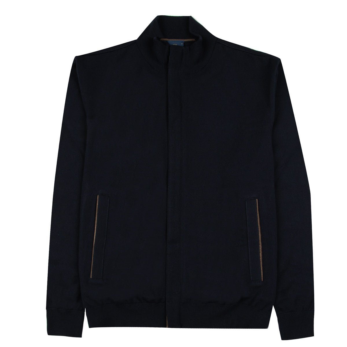 Paul &amp; Shark - Navy Summer Wool Full Zip Sweater KNITWEAR Paul &amp; Shark
