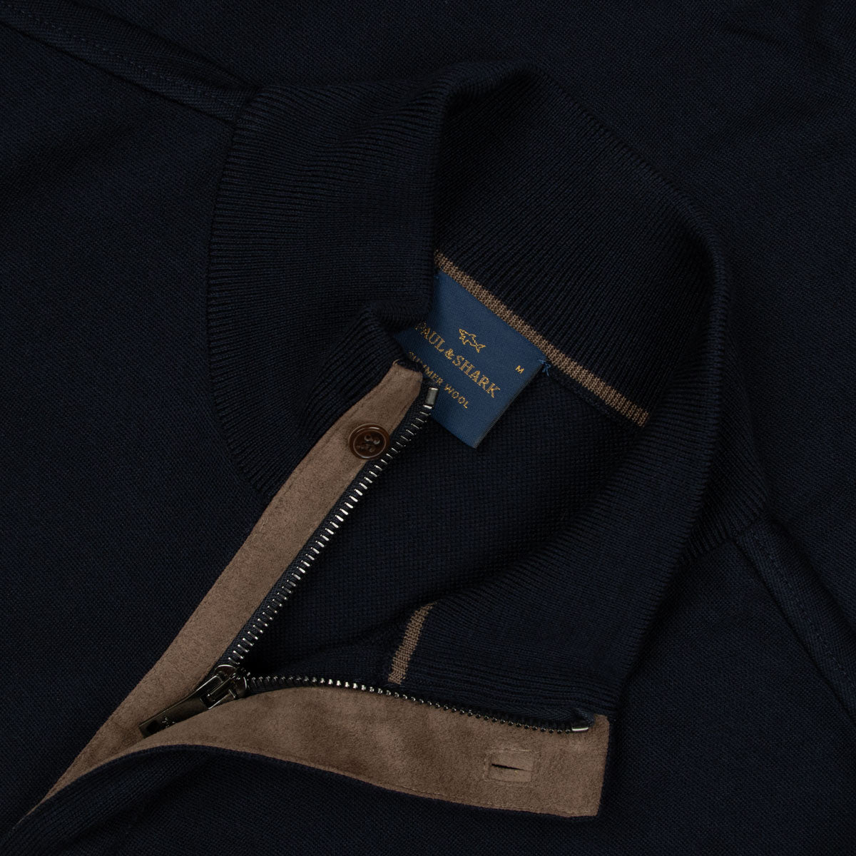 Paul &amp; Shark - Navy Summer Wool Full Zip Sweater KNITWEAR Paul &amp; Shark