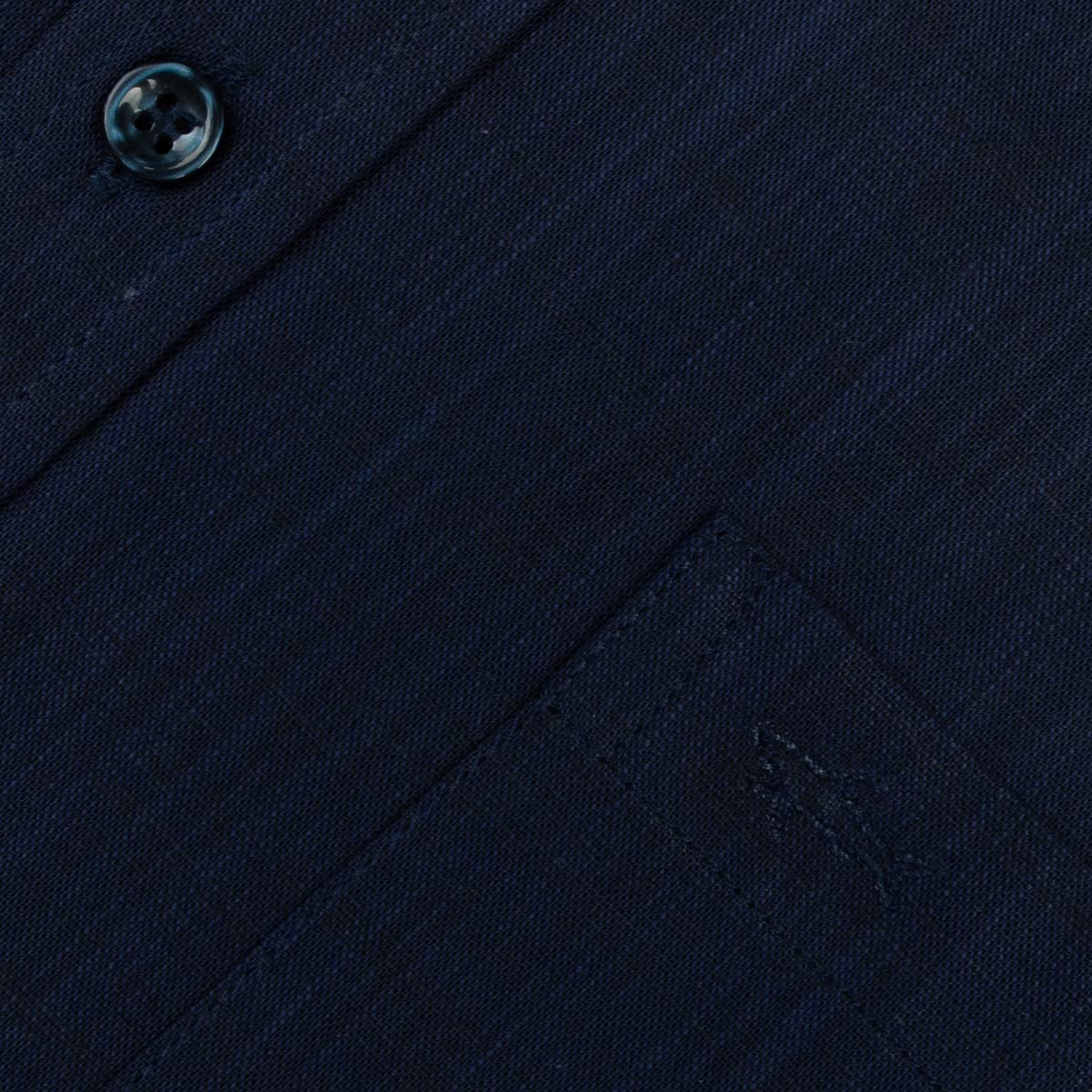 Paul &amp; Shark - Navy Contrast Linen Short Sleeve Shirt