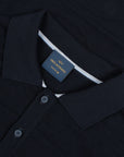 Paul & Shark - Navy Textured  Knitted Polo Shirt