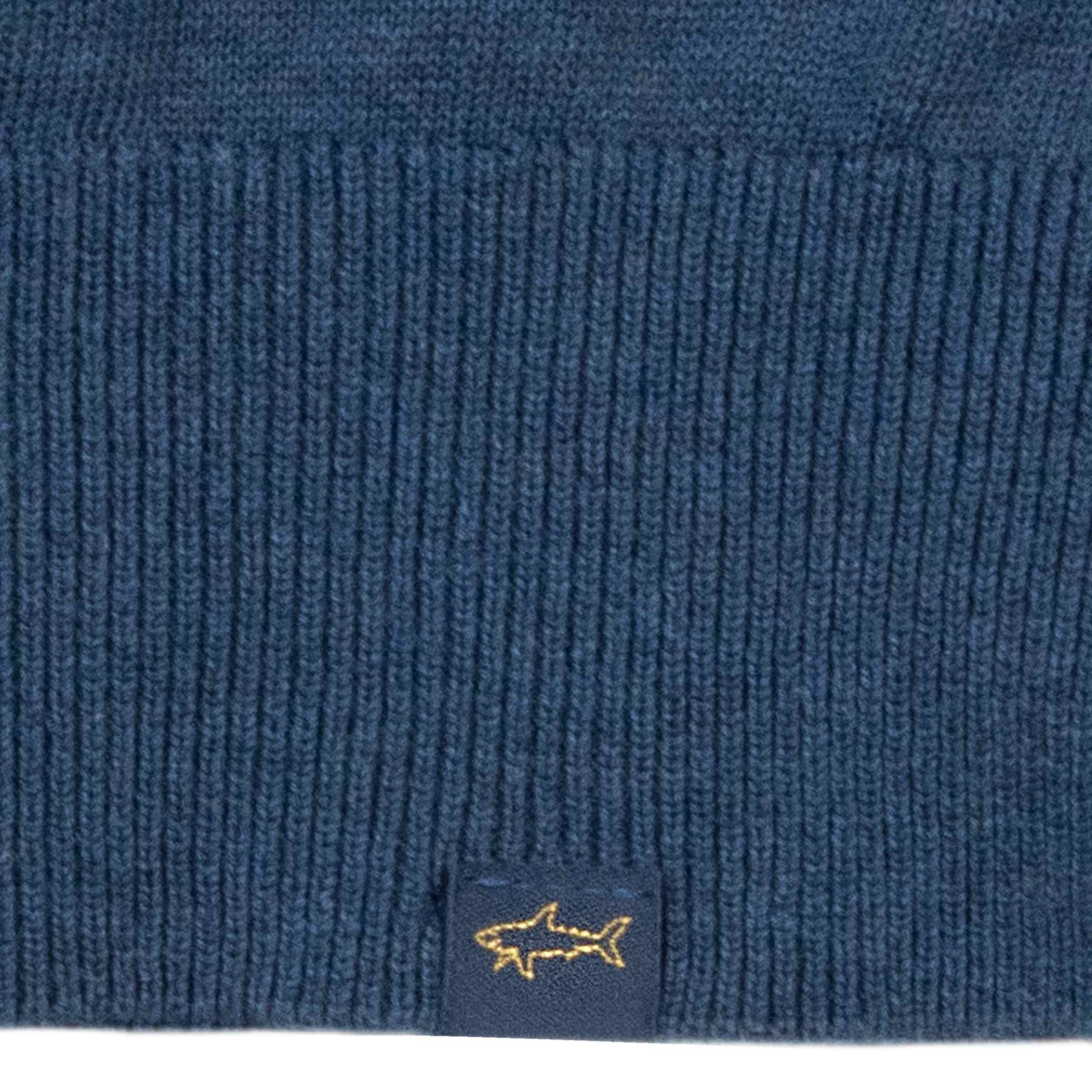 Paul &amp; Shark - Blue Soft Half Zip Cotton Sweater KNITWEAR Paul &amp; Shark