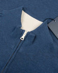 Paul & Shark - Blue Soft Half Zip Cotton Sweater KNITWEAR Paul & Shark