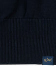 Paul & Shark - Navy with Denim Quarter-Zip Cotton Sweater KNITWEAR Paul & Shark