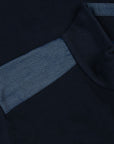 Paul & Shark - Navy with Denim Quarter-Zip Cotton Sweater KNITWEAR Paul & Shark