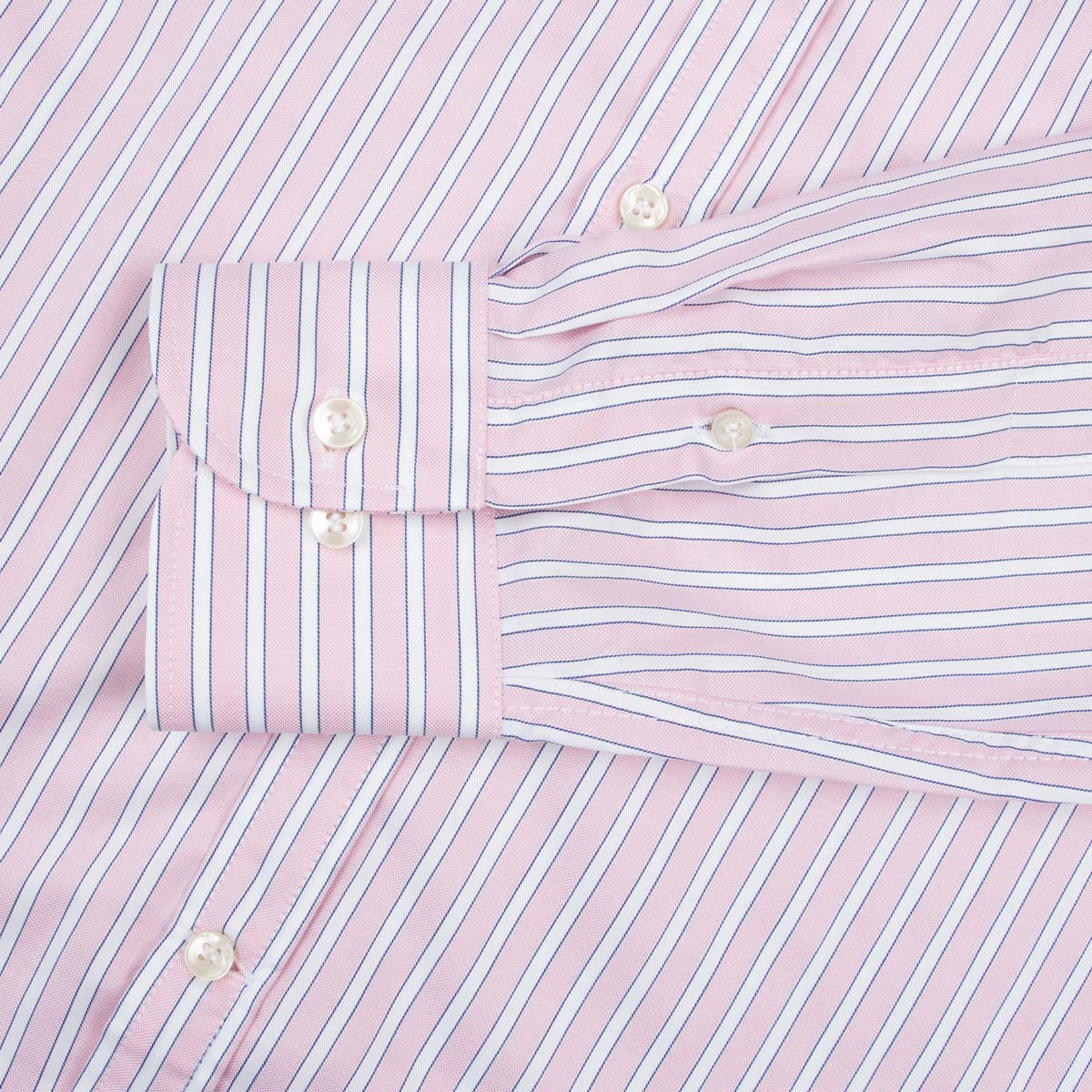 Paul &amp; Shark - Pink &amp; White Striped Oxford Cotton Long Sleeve Shirt L/S SHIRTS Paul &amp; Shark