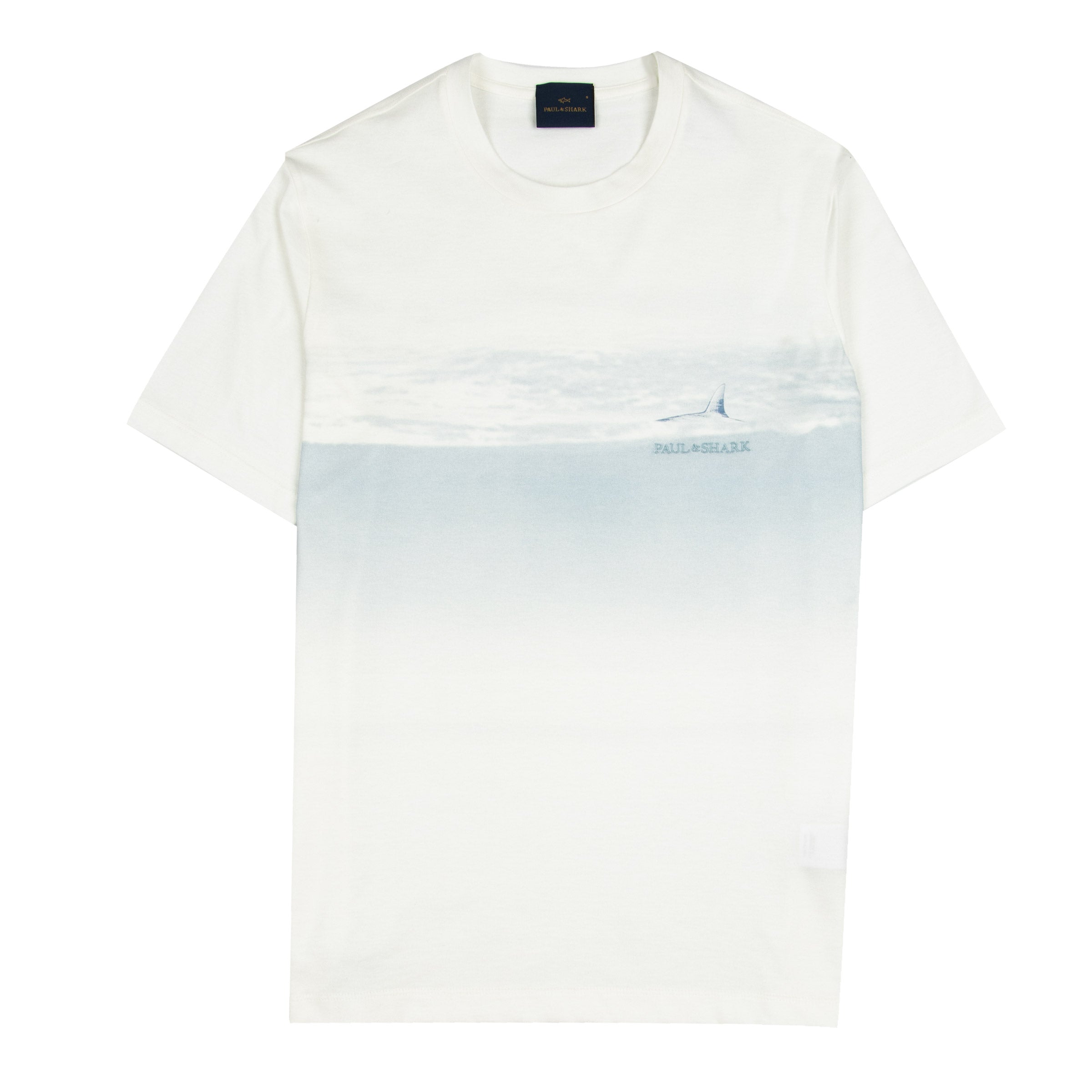 Paul & Shark - Off White Graphic Print Jersey T-Shirt TEE SHIRTS Paul & Shark