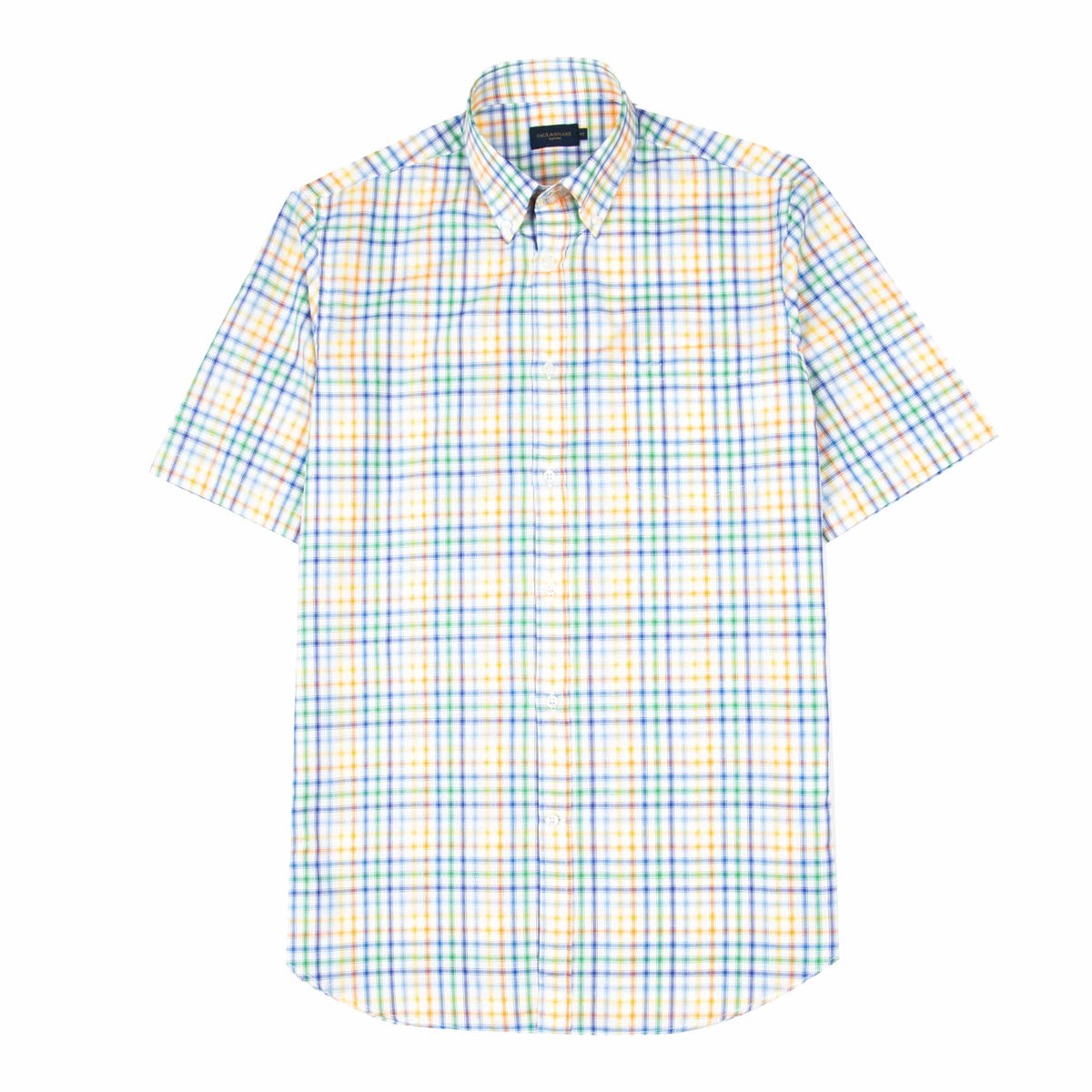 Paul & Shark - Multi Coloured Checked Supima Cotton Short Sleeve Shirt S/S SHIRTS Paul & Shark