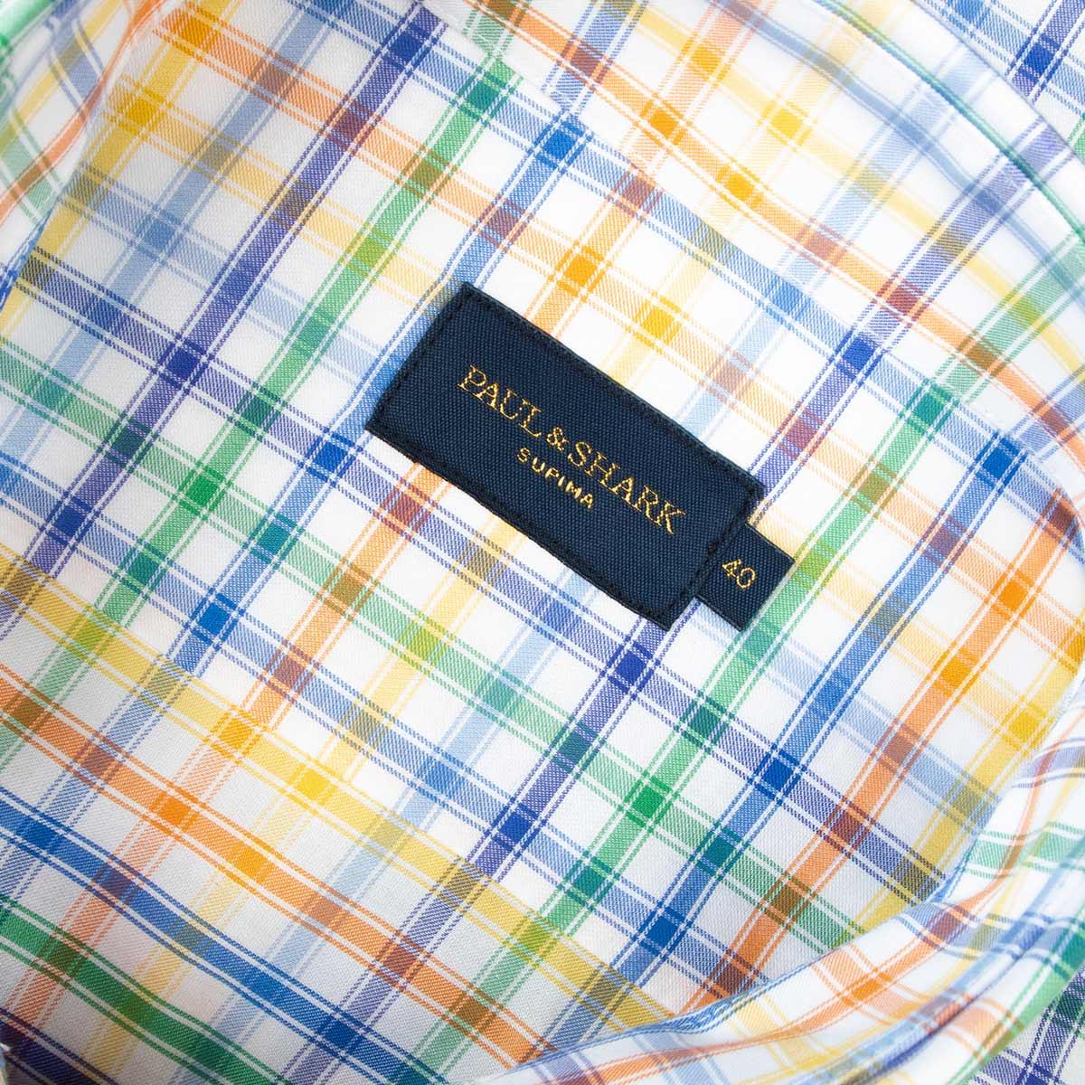 Paul &amp; Shark - Multi Coloured Checked Supima Cotton Short Sleeve Shirt S/S SHIRTS Paul &amp; Shark