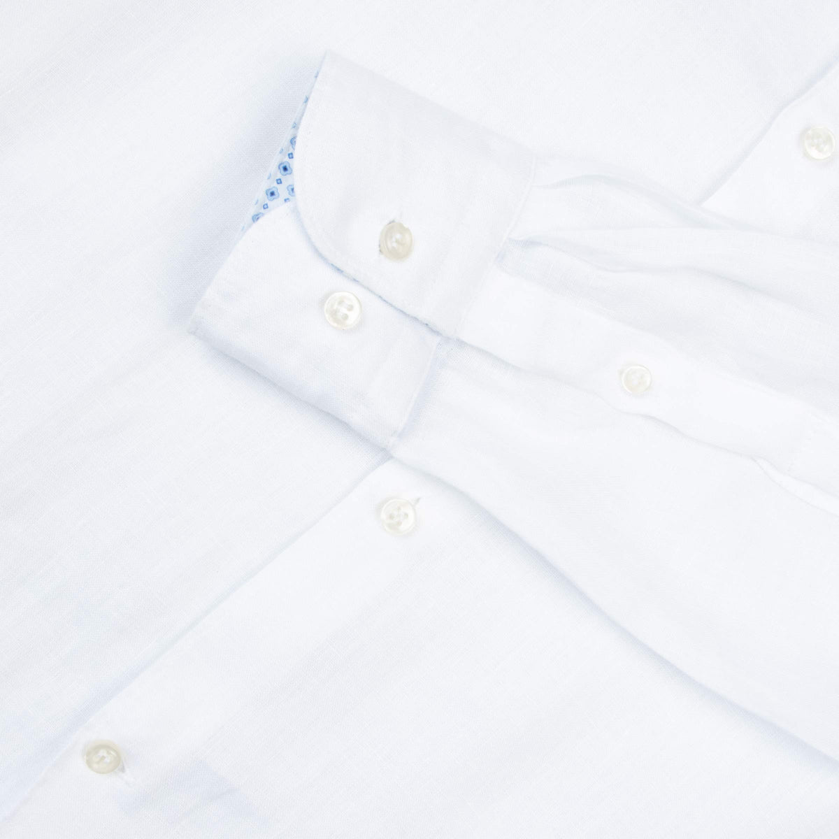 Paul &amp; Shark - White Contrast Riveria Pure Linen Long Sleeve Shirt L/S SHIRTS Paul &amp; Shark