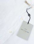 Paul & Shark - White Contrast Riveria Pure Linen Long Sleeve Shirt L/S SHIRTS Paul & Shark