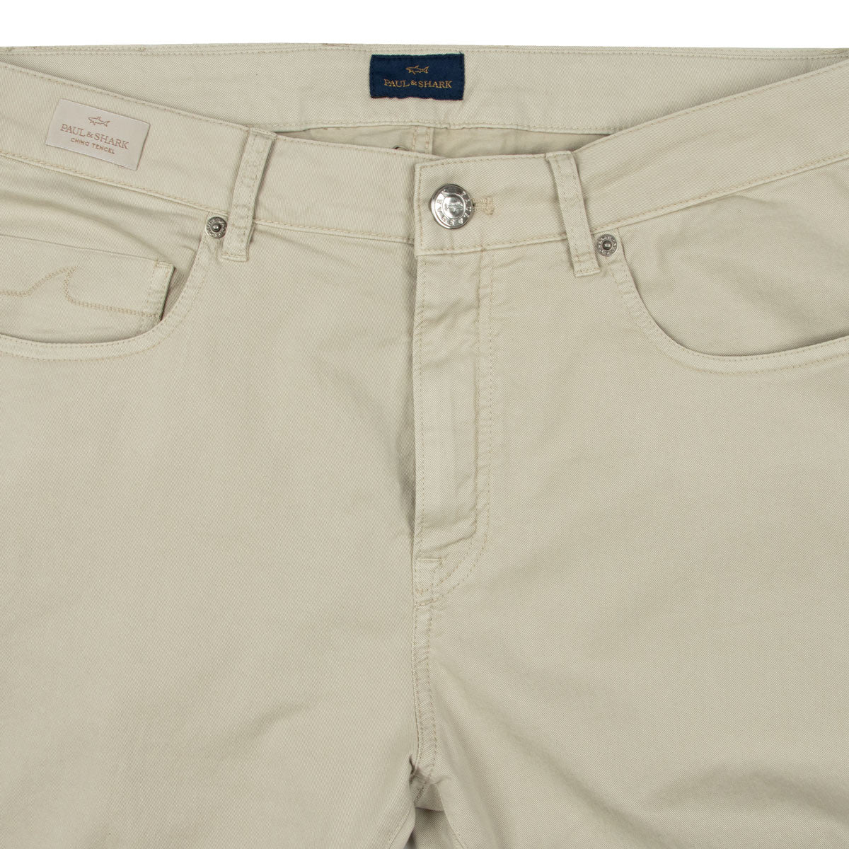 Paul &amp; Shark - Beige Cotton Stretch Chino 5-Pocket Trousers