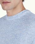 Paul & Shark - Bright white/Blissful Blue Piuma Cotton Crew‑neck Sweater KNITWEAR Paul & Shark