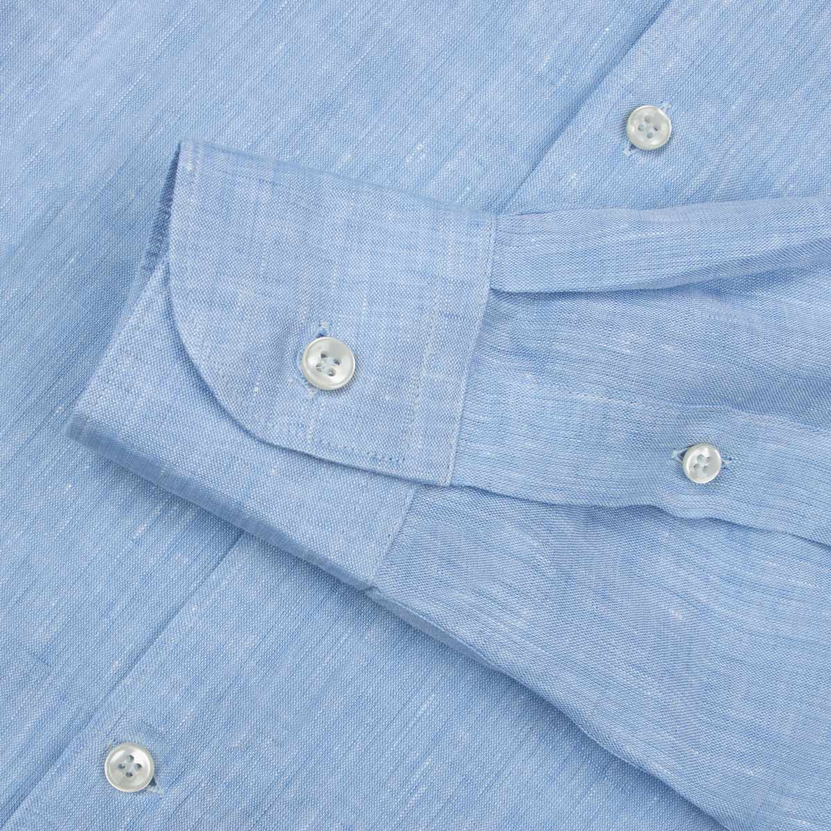 Paul &amp; Shark - Light Blue Soffio Linen Classic Fit Long Sleeve Shirt L/S SHIRTS Paul &amp; Shark