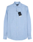 Paul & Shark - Light Blue Soffio Linen Classic Fit Long Sleeve Shirt L/S SHIRTS Paul & Shark