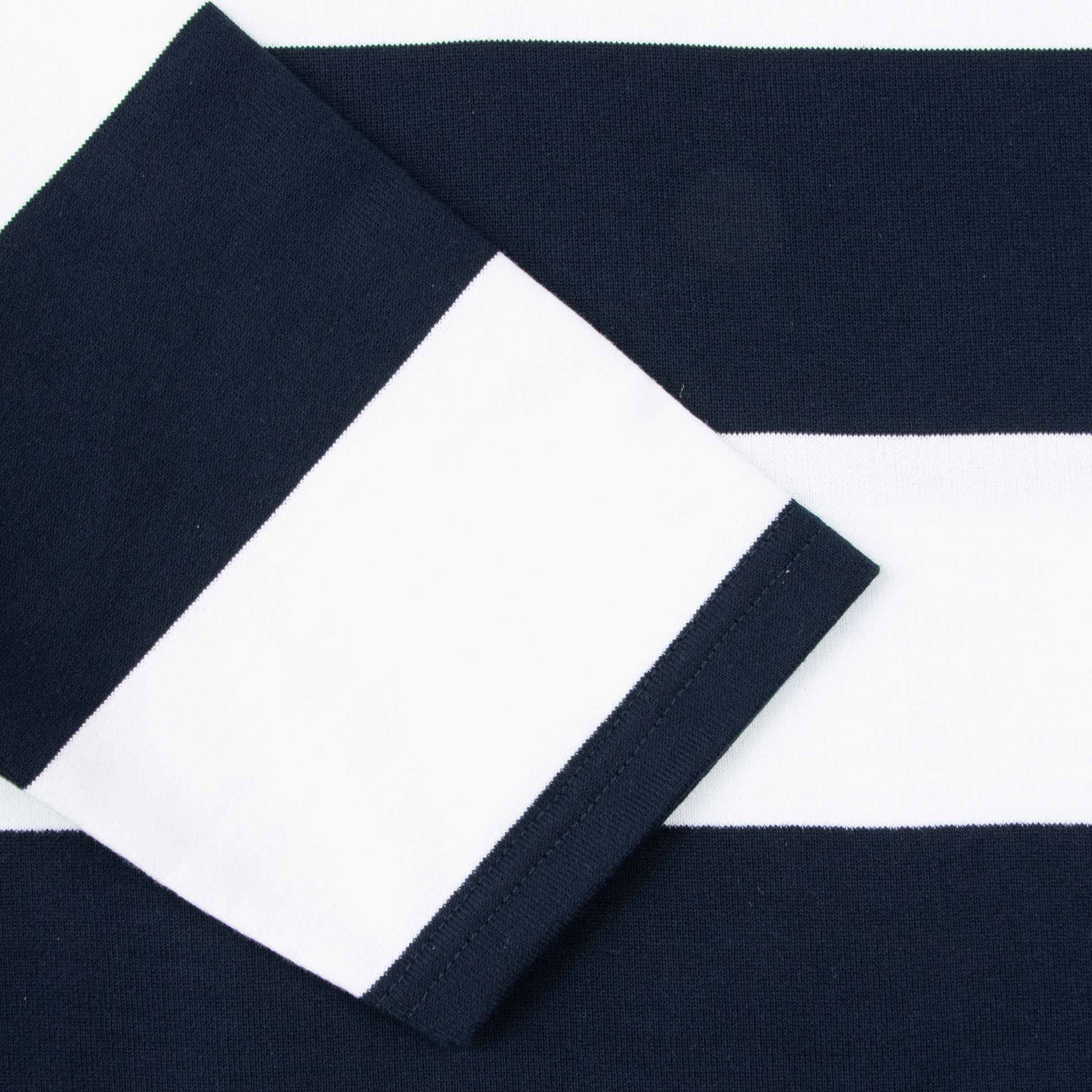 Paul and Shark - Navy and White Cotton Long Sleeve Rugby Shirt RUGBY/LS POLOS Paul &amp; Shark