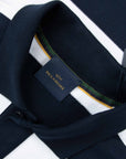 Paul and Shark - Navy and White Cotton Long Sleeve Rugby Shirt RUGBY/LS POLOS Paul & Shark