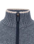 Paul & Shark - Blue Wool and Cashmere Half-Zip Sweater
