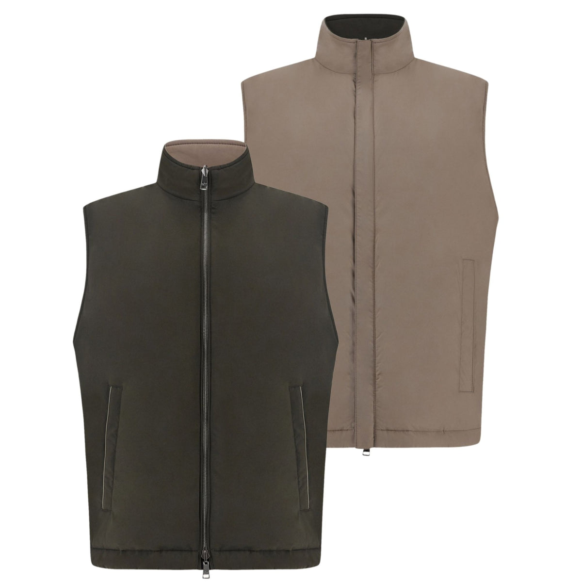 Paul &amp; Shark - Green &amp; Beige Reversible Typhoon® Platinum Gillet