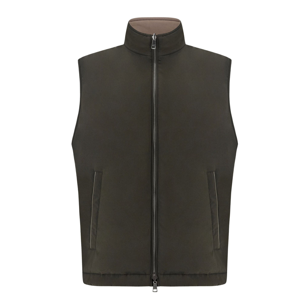 Paul &amp; Shark - Green &amp; Beige Reversible Typhoon® Platinum Gillet