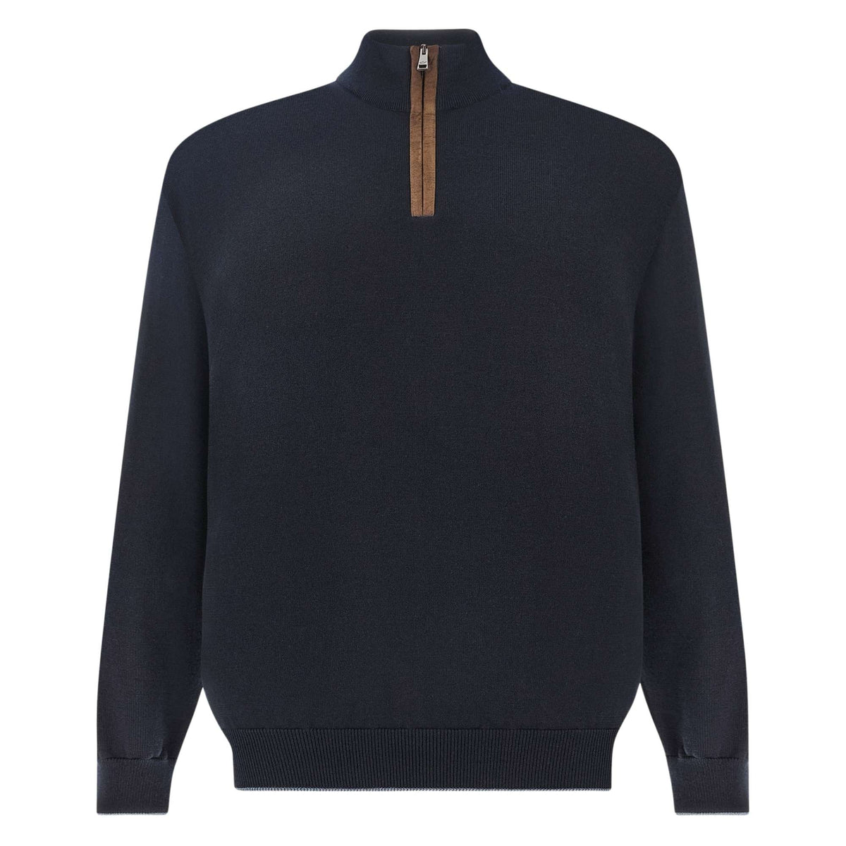 Paul &amp; Shark - Navy X-Soft Wool Half-Zip Sweater