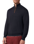 Paul & Shark - Navy X-Soft Wool Half-Zip Sweater