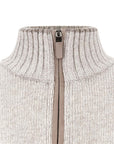Paul & Shark - Silver Grey Wool and Cashmere Half-Zip Sweater