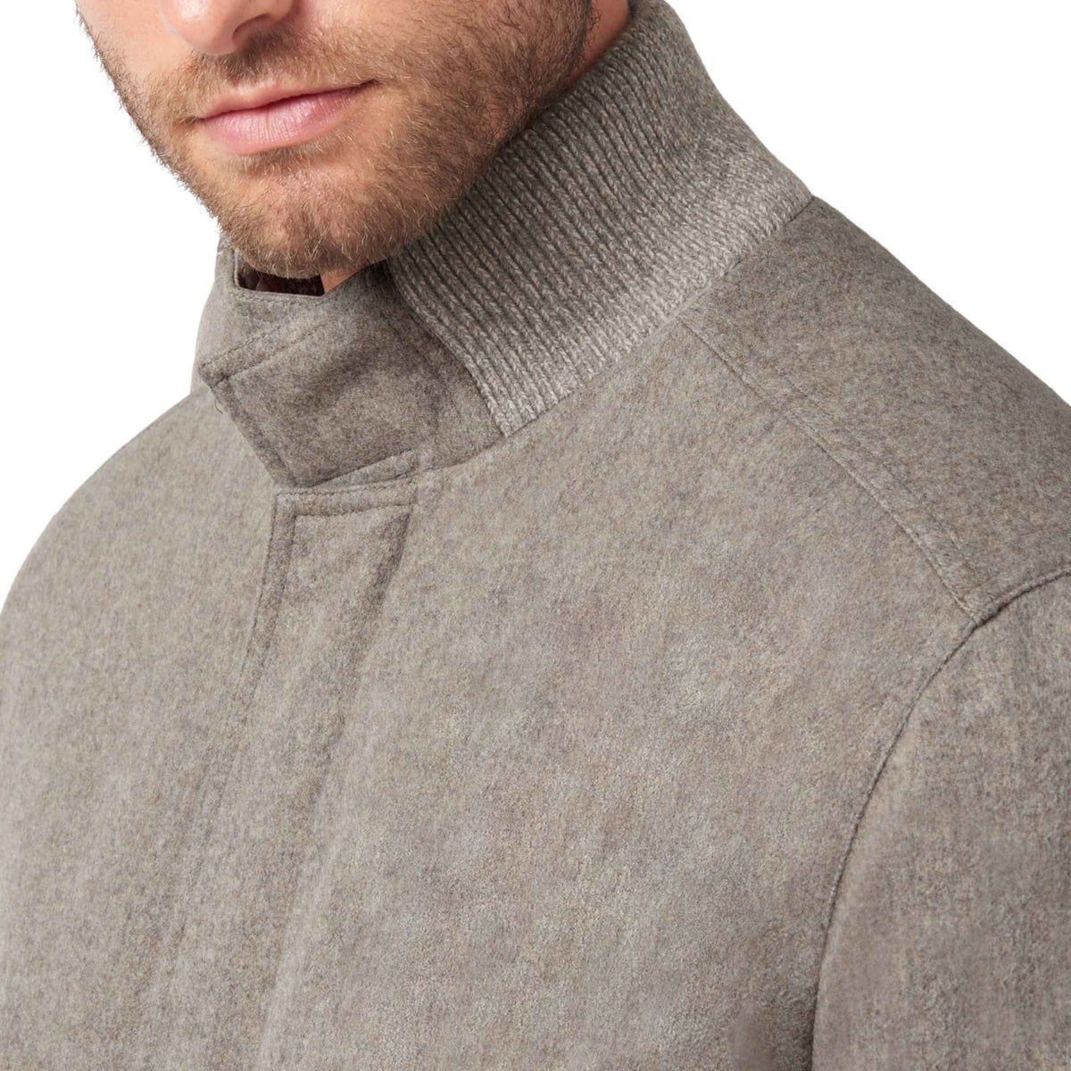 Paul &amp; Shark - Sahara Beige Paolo Cashmere Water-resistant Bomber Jacket