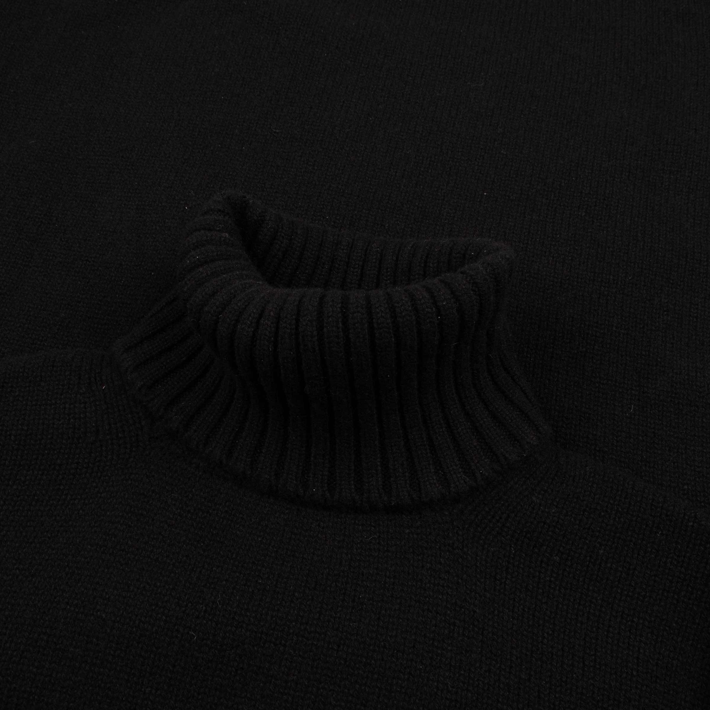 Robert Old - Black Portree 4ply Roll Neck Cashmere Sweater CASHMERE Robert Old