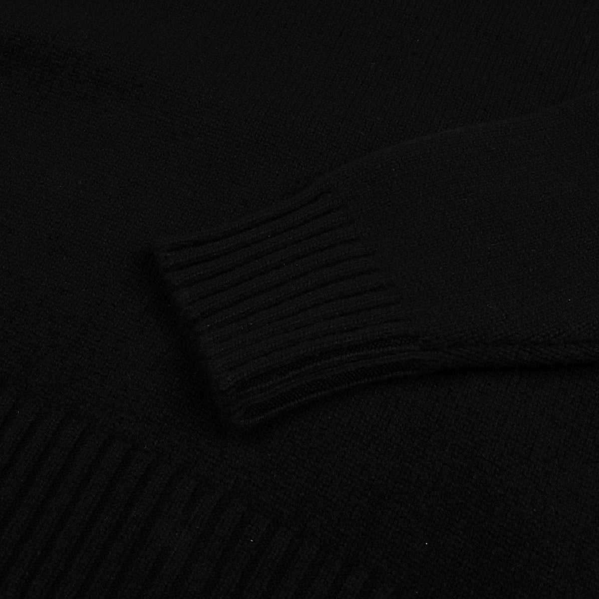 Black Portree 4ply Roll Neck Cashmere Sweater CASHMERE Robert Old