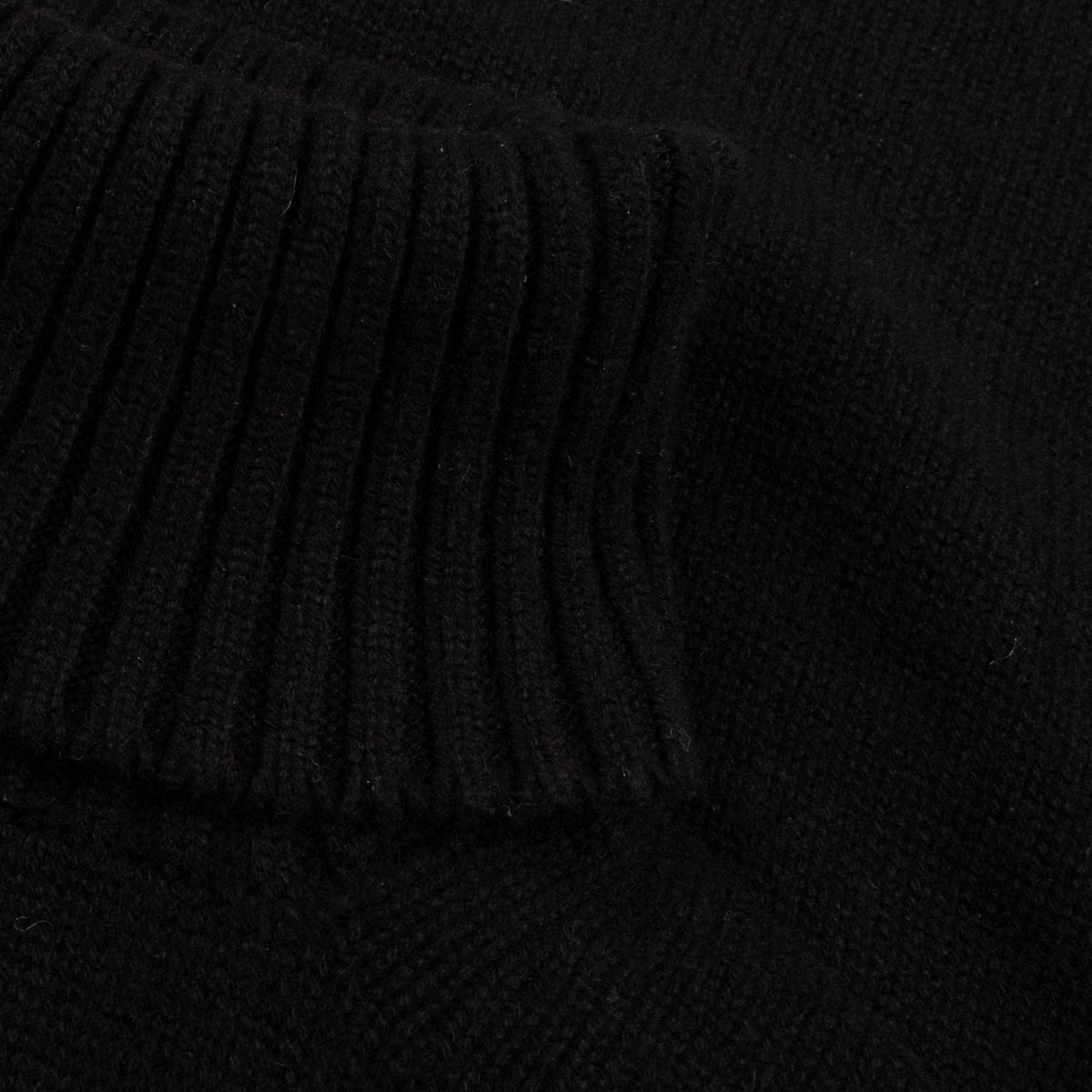Black Portree 4ply Roll Neck Cashmere Sweater CASHMERE Robert Old