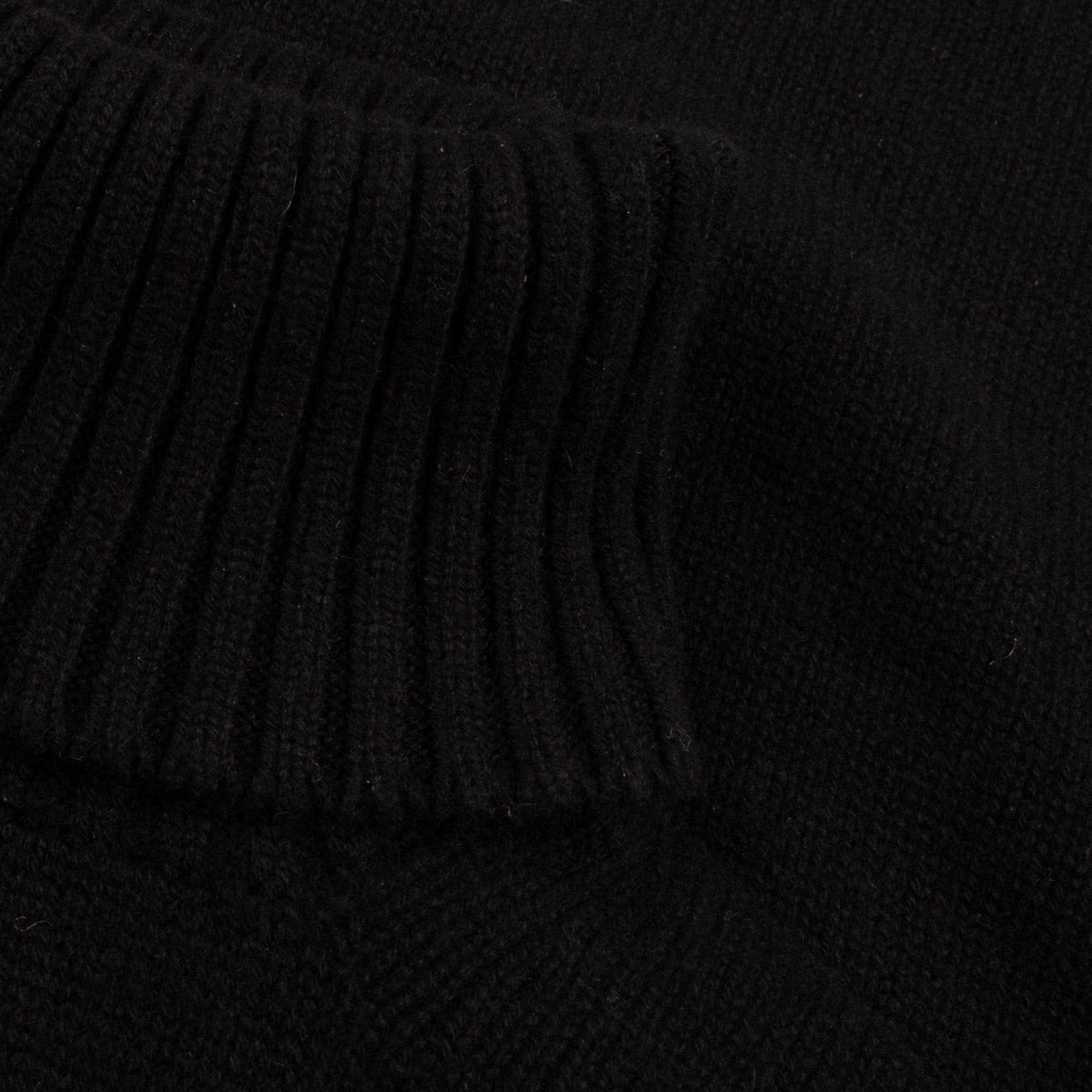 Robert Old - Black Portree 4ply Roll Neck Cashmere Sweater CASHMERE Robert Old