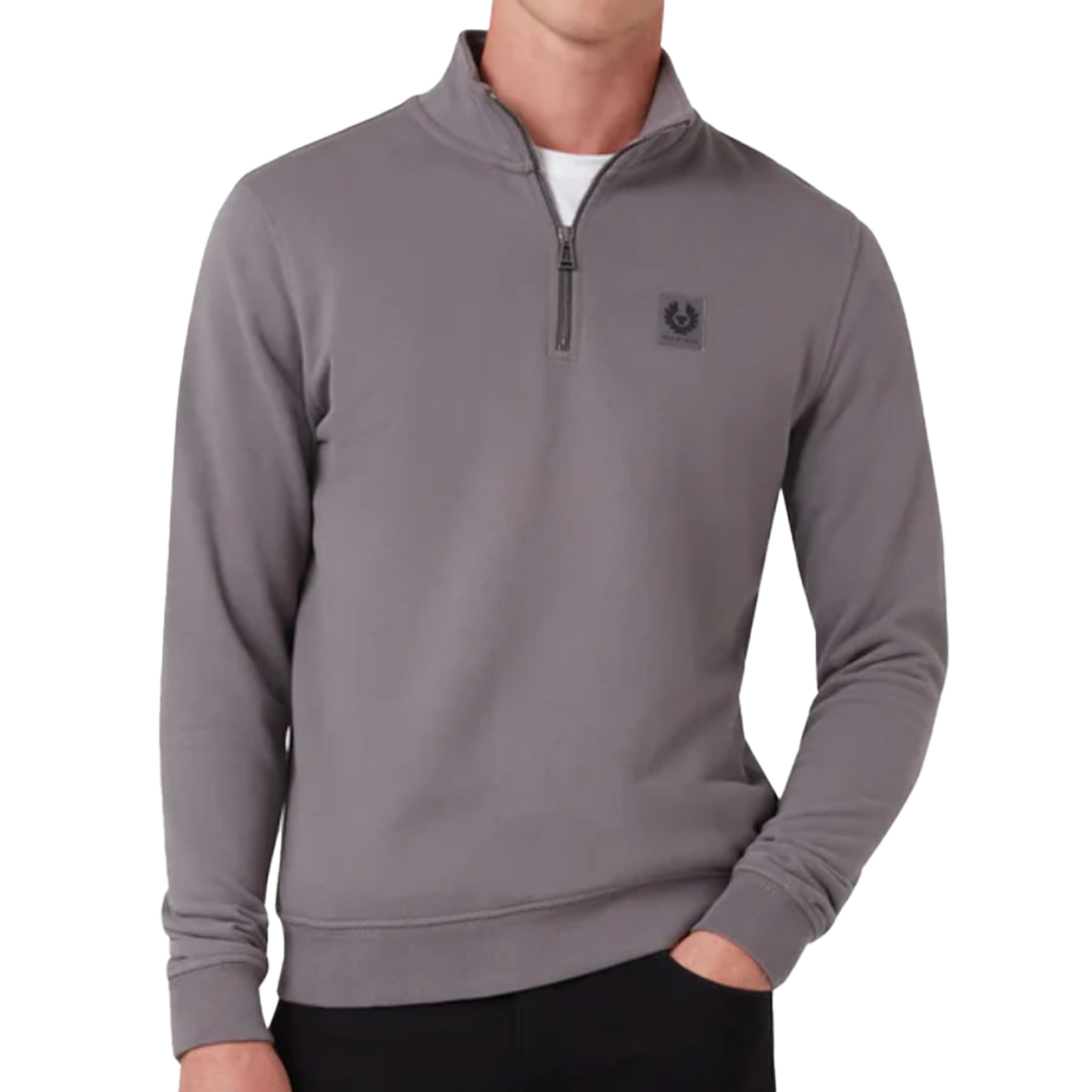 Belstaff - Tornado Grey Quarter Zip Sweatshirt SWEATS Belstaff