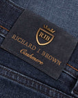 Richard J Brown - Mid Wash 'Milano' Cotton & Cashmere Regular Fit Jeans JEANS Richard J Brown