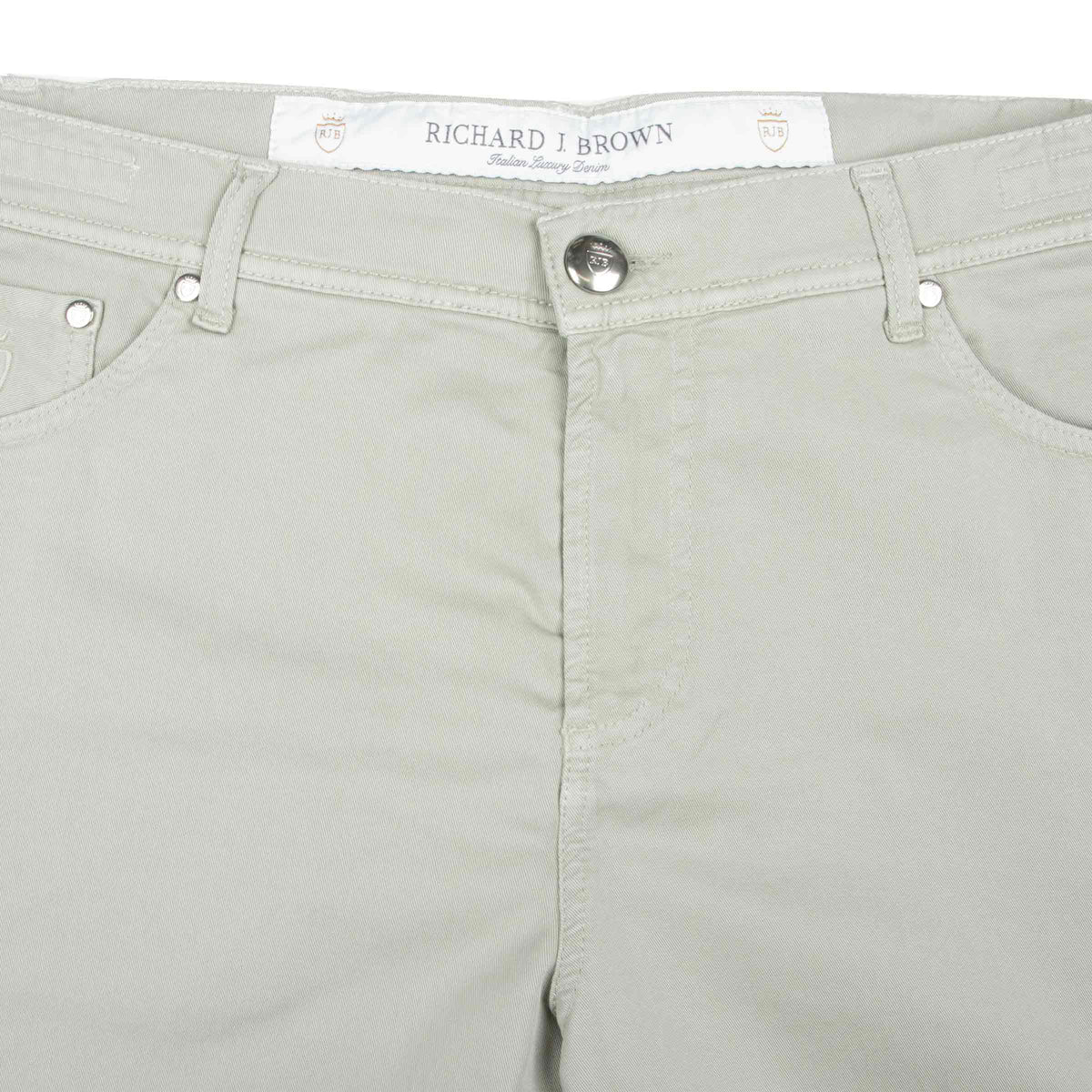 Richard J Brown - Sage Green 'Milano' Cotton Regular Fit Jeans JEANS Richard J Brown
